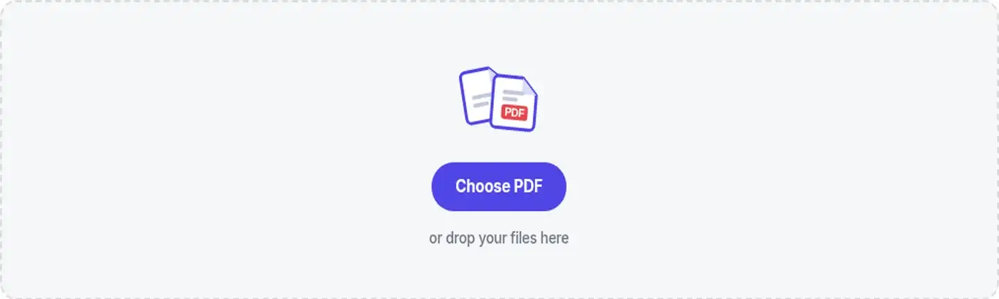 Annotate PDF dropzone with a Choose PDF button.