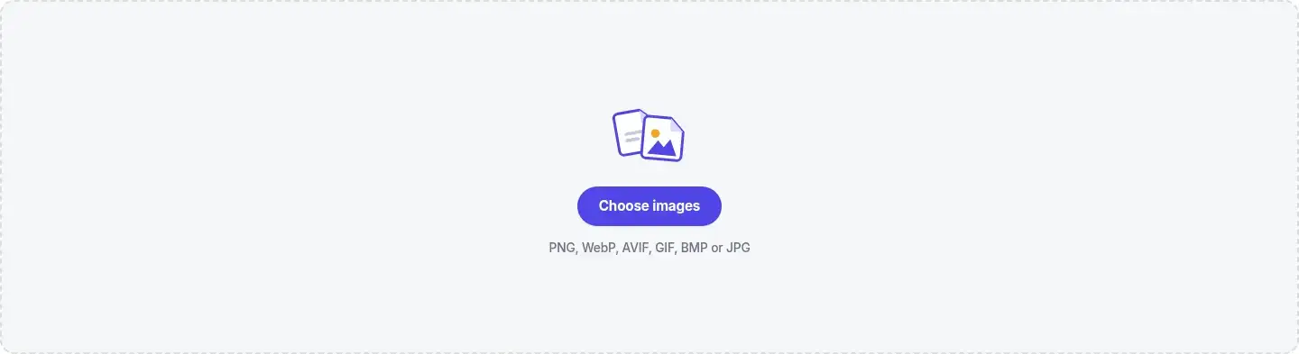 frisqoo Convert to JPG drop area before adding images