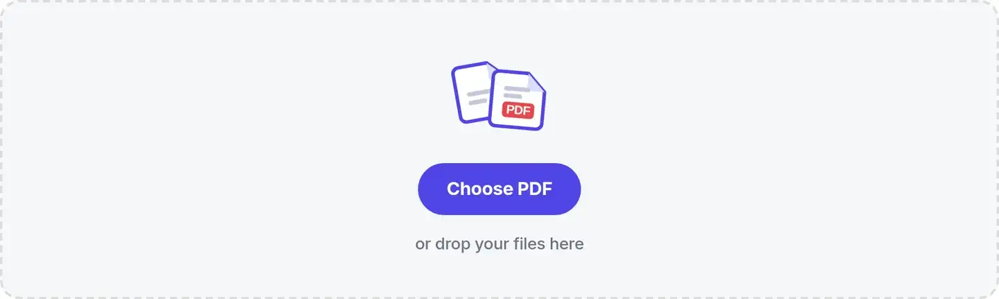 Edit PDF dropzone with a Choose PDF button.