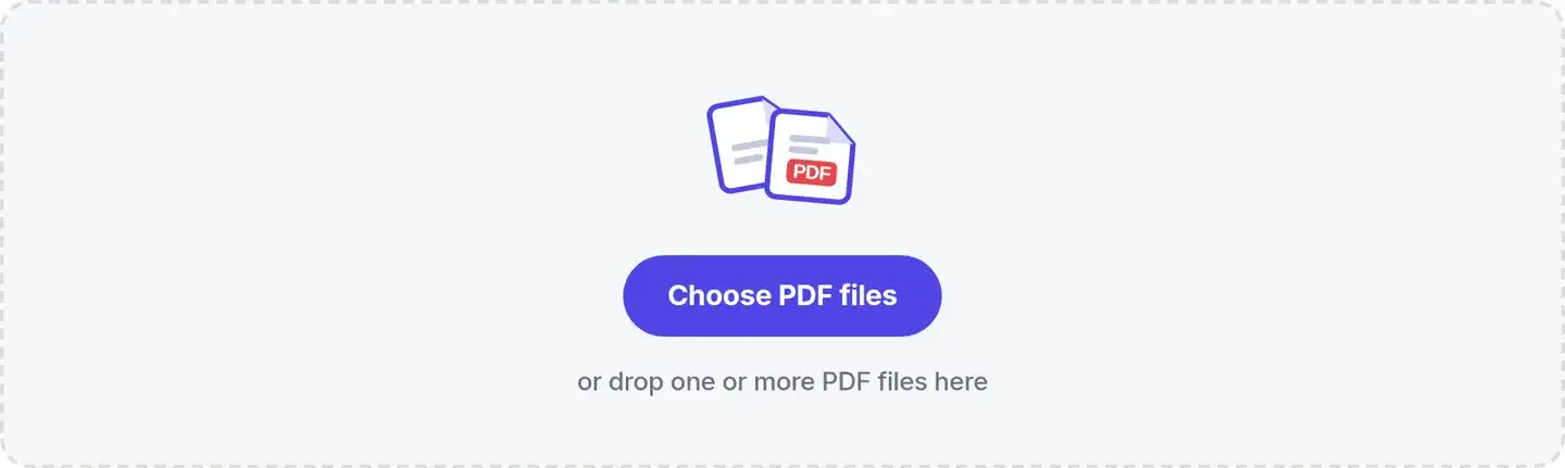 Flatten PDF dropzone with a Choose PDF files button.