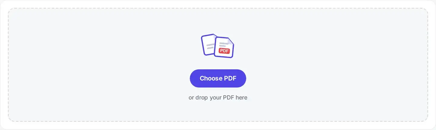 The PDF to JPG drop area, where you choose or drop a PDF to convert on your device.