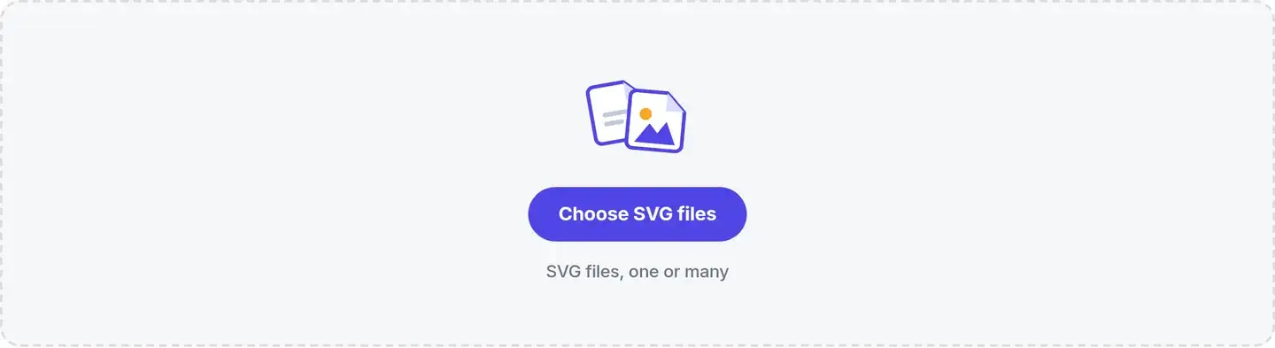 Frisqoo SVG to PNG drop area before adding files